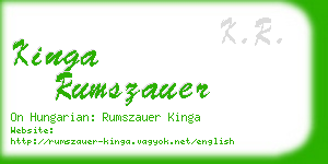 kinga rumszauer business card